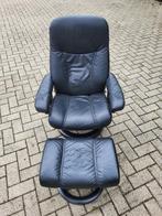2 Stressless zetels met voetbank, Huis en Inrichting, Ophalen, Gebruikt, Leer