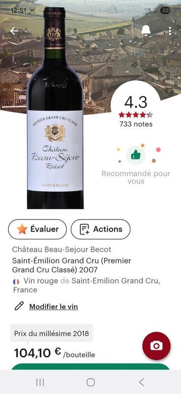 Chateau beau sejour becot 2007  beschikbaar voor biedingen