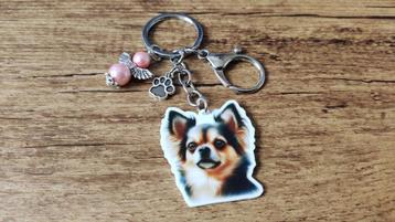 Sleutelhanger Chihuahua groot met beschermengeltje  beschikbaar voor biedingen