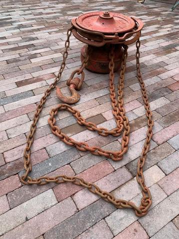 Vintage Katrol 1 Ton Wright Hoist USA beschikbaar voor biedingen