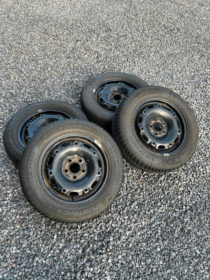 Jantes en tôle - pneus hiver 175/65 R14, Autos : Pièces & Accessoires, Pneus & Jantes, Enlèvement