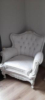 Mooie zetel in wit geschilderd met goud, Antiek en Kunst, Ophalen