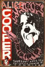 Metalen rusty-old vintage look wandplaat Alice Cooper muziek, Ophalen of Verzenden, Nieuw