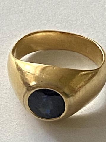 bague avec saphir en or 750 18K t-47, Enlèvement, Or, Or