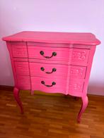 Houten ladenkastje roze., Ophalen, Zo goed als nieuw