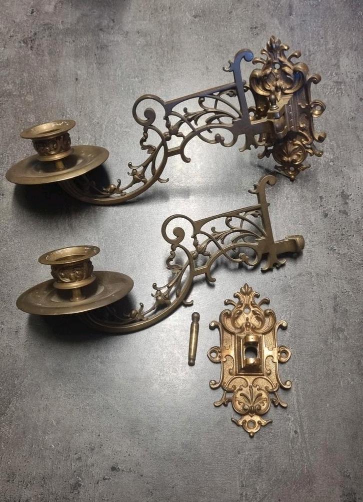 Piano -/ wandkandelaars, Antiek en Kunst, Antiek | Kandelaars, Ophalen of Verzenden