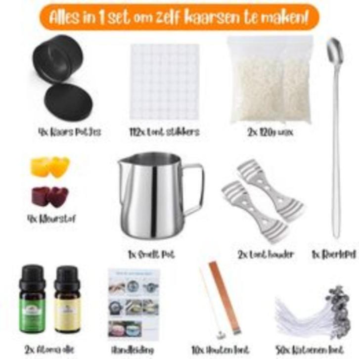 10x Kaarsenset om zelf kaarsen te maken (Nieuw), Huis en Inrichting, Woonaccessoires | Kandelaars en Kaarsen, Nieuw, Kaars, Minder dan 25 cm