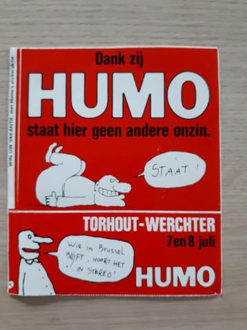 Torhout-Werchter Humo sticker 