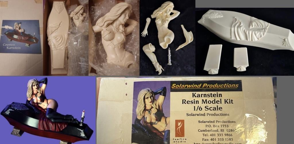 Solarwind productions, countess karnstein coffin, Enlèvement, Comme neuf, Plus grand que 1:35, Personnage ou Figurines
