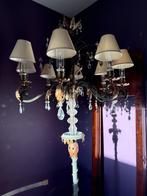 Art Deco staanlamp in gepatineerd smeedijzer, 8 lichtpunten, Antiek en Kunst, Ophalen