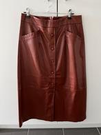 Bruine leren rok met prijskaartje XS, Nieuw, Ophalen of Verzenden, Maat 34 (XS) of kleiner, Bruin