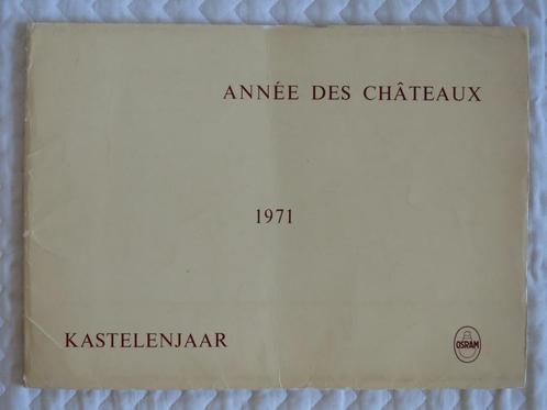 12 gravures Année des châteaux – 1971 – Kastelenjaar (OSRAM), Verzamelen, Foto's en Prenten, Zo goed als nieuw, Prent, Gebouw