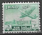 Irak 1949 - Yvert 1PA - Vliegtuig boven gebouw (ST), Timbres & Monnaies, Timbres | Asie, Envoi, Affranchi