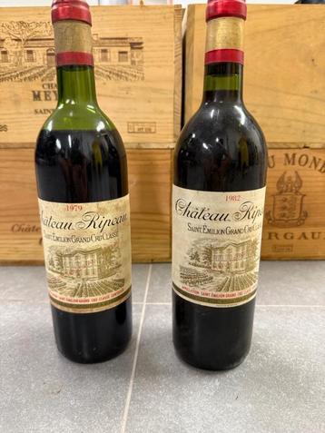2 x Saint-Emilion Grand Cru wijn - Château Ripeau 1979+1982 beschikbaar voor biedingen