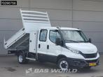 Iveco Daily 35C14 Kipper met Kist Dubbel Cabine Dubbellucht, Auto's, 2804 kg, Stof, Gebruikt, Euro 6