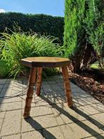 Antiek Vintage houten bijzettafel of pied de stalles, Ophalen, Minder dan 45 cm, Minder dan 55 cm, Gebruikt