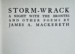 Storm-Wrack: a Night with the Brontës and other Poems - 1927, Livres, Poèmes & Poésie, Utilisé, James Allan Mackereth, Un auteur