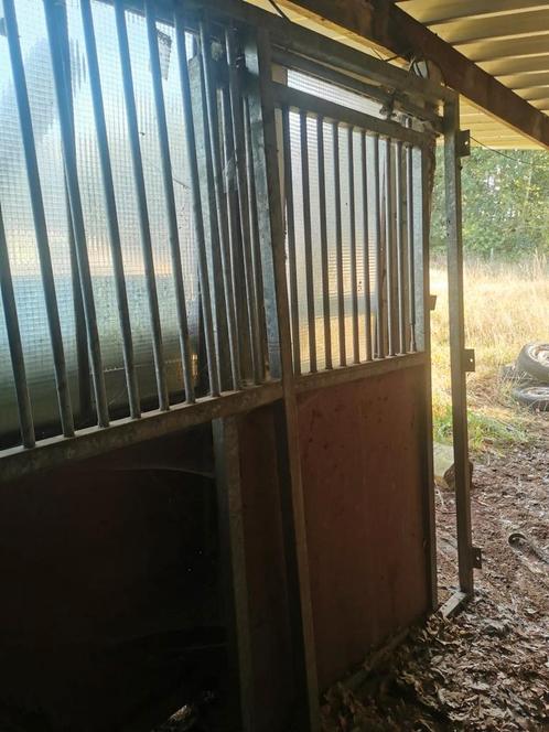 Gegalvaniseerde Voor wand met schuifdeur voor paardenstal, Dieren en Toebehoren, Stalling en Weidegang
