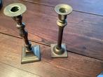 2 koperen kandelaars, Ophalen of Verzenden, Koper of Brons