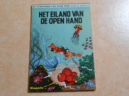 Ouwe Niek en Zwartbaard 4 Het eiland van de open hand  1962, Boeken, Stripverhalen, Zo goed als nieuw, Eén stripboek, Ophalen of Verzenden
