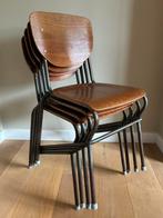 Stapelbare school stoelen - 10 beschikbaar, Ophalen, Gebruikt, Bruin, Vintage