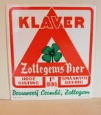 Zeldzaam Reclamebord Klaverbier / Brouwerij Crombé Zottegem, Verzamelen, Merken en Reclamevoorwerpen, Ophalen of Verzenden, Zo goed als nieuw