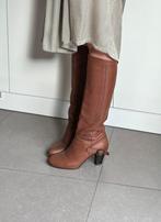 Donkerbruine hoge leren laarzen van Davos Gomma (Maat 40), Kleding | Dames, Hoge laarzen, Bruin, Zo goed als nieuw, Davos Gomma