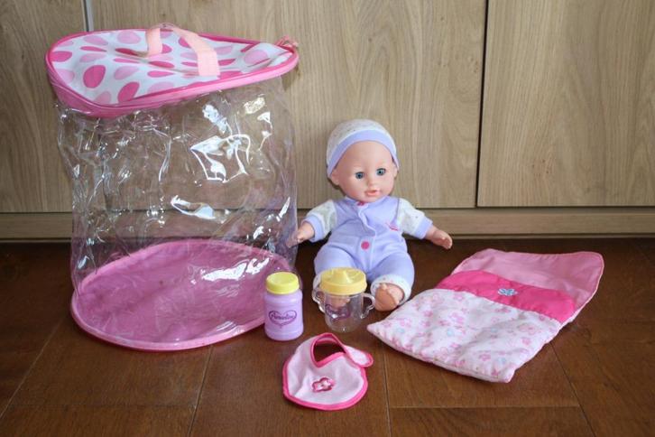 poppen oa Aimantine, winkeltrolley met kassa, poetskar, Kinderen en Baby's, Speelgoed | Poppen, Gebruikt, Ophalen of Verzenden