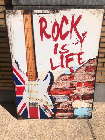 Grote canvas rock voor mancave beschikbaar voor biedingen