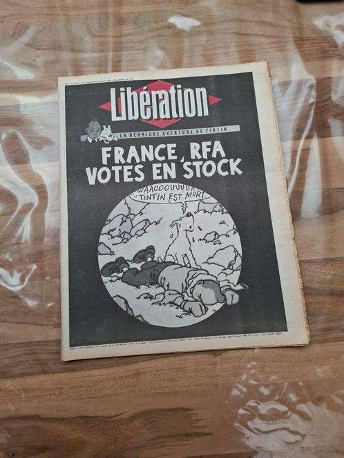 TINTIN FRANCE, RFA VOTES EN STOCK 1983, Collections, Personnages de BD, Utilisé, Image, Affiche ou Autocollant, Tintin, Enlèvement ou Envoi