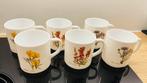 6 Arcopal mokken theetassen met wilde bloemen, Ophalen of Verzenden, Zo goed als nieuw