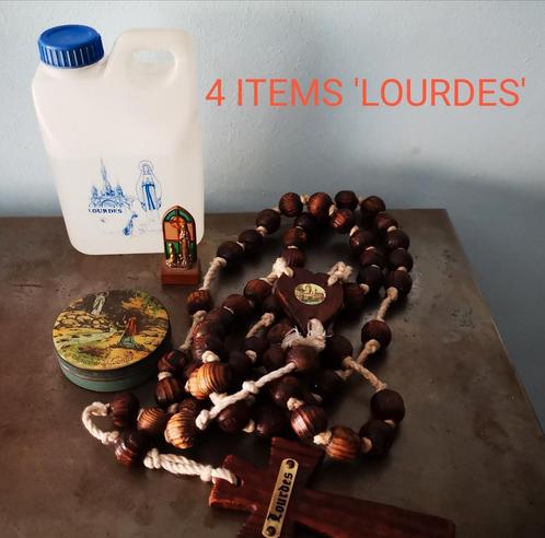 4 ITEMS'LOURDES', Verzamelen, Religie, Gebruikt, Christendom | Katholiek, Overige typen, Ophalen of Verzenden