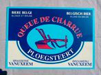 Panneau publicitaire en plastique bière Ploegsteert Vanuxeem, Enlèvement ou Envoi, Comme neuf, Panneau, Plaque ou Plaquette publicitaire