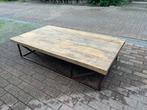 Flamant salontafel massief eik - metaal, Huis en Inrichting, Ophalen, 50 tot 100 cm, Zo goed als nieuw, 150 tot 200 cm