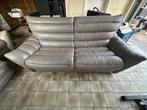 Lederen zetelset 3-zit + 2-zit met lounge  Elektrische relax, Ophalen, Leer, Zo goed als nieuw, Rechte bank