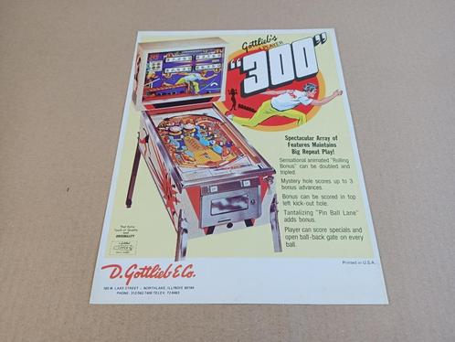 Flyer: Gottlieb 300 (1975) Flipperkast, Collections, Machines | Flipper (jeu), Gottlieb, Enlèvement ou Envoi