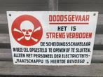 Emaillebordje (doodsgevaar), Ophalen of Verzenden, Gebruikt, Reclamebord