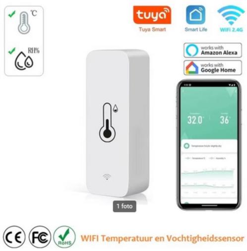 Capteur de température et d'humidité TUYA TH01 Slim WIFI 2.4, Maison & Meubles, Accessoires pour la Maison | Thermomètres, Neuf