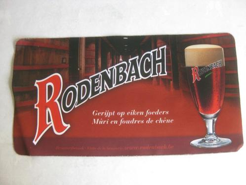 Rodenbach - « Plan de travail avec mention vieilli en chêne , Collections, Marques de bière, Comme neuf, Panneau, Plaque ou Plaquette publicitaire