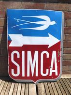 Plaque émaillée Simca, Comme neuf, Enlèvement ou Envoi, Panneau publicitaire