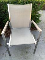 6 tuinstoelen Bristol inox, Tuin en Terras, Tuinstoelen, Ophalen, Zo goed als nieuw