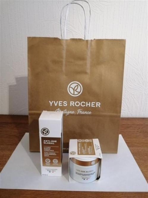 Yves Rocher Anti-Age Global crème 75ml + serum 50ml. NIEUW !, Handtassen en Accessoires, Uiterlijk | Gezichtsverzorging, Nieuw