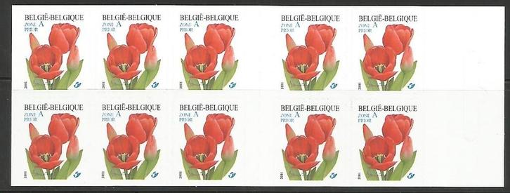 2001 Rode tulp OBP B 40, Timbres & Monnaies, Timbres | Europe | Belgique, Non oblitéré, Gomme originale, Autre, Sans timbre, Enlèvement ou Envoi