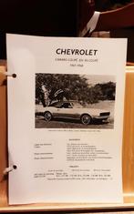 Chevrolet Camaro technische fiche, Boeken, Auto's | Boeken, Chevrolet, Ophalen of Verzenden, Zo goed als nieuw