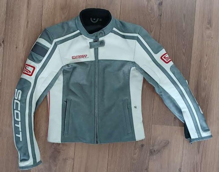 MOTO 1 veste moto femme Scott on road cuir Taille 36 TTB, Motoren, Kleding | Motorkleding, Jas | leer, Dames, Tweedehands, Ophalen of Verzenden