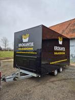 Foodtruck frituur zwart, dubbel as, totaal gewicht 2500 kg, Auto diversen, Ophalen