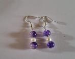 Boucles d'oreilles “Lavande Givrée”, Hangers, Paars, Nieuw, Ophalen of Verzenden