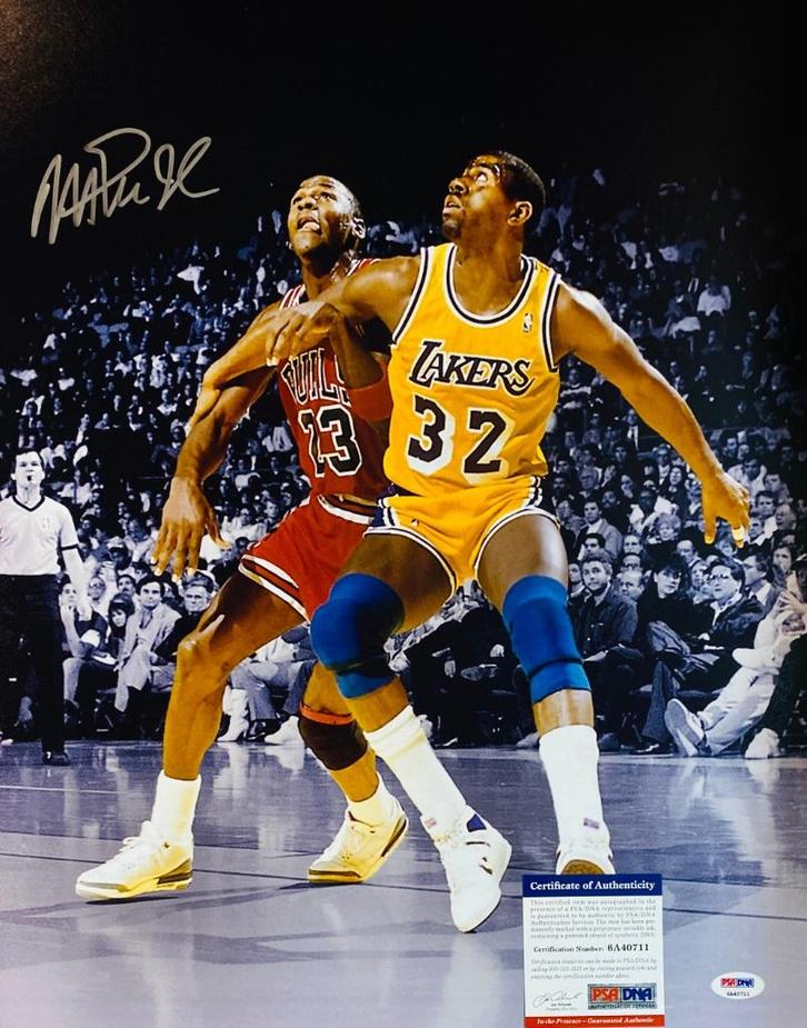 Magic Johnson signed NBA poster, Verzamelen, Sportartikelen en Voetbal, Zo goed als nieuw, Poster, Plaatje of Sticker, Ophalen of Verzenden