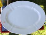 🍄 Oude Witte platte ovalen schaal / schotel . Vintage, Huis en Inrichting, Ophalen of Verzenden, Zo goed als nieuw, Schaal of Schalen