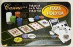 Casino Pokerbox Texas Hold'em avec 200 jetons et Playmat Pok, Envoi, Comme neuf